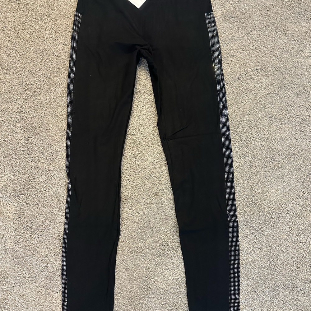 Black Leggings with Rhinestones
